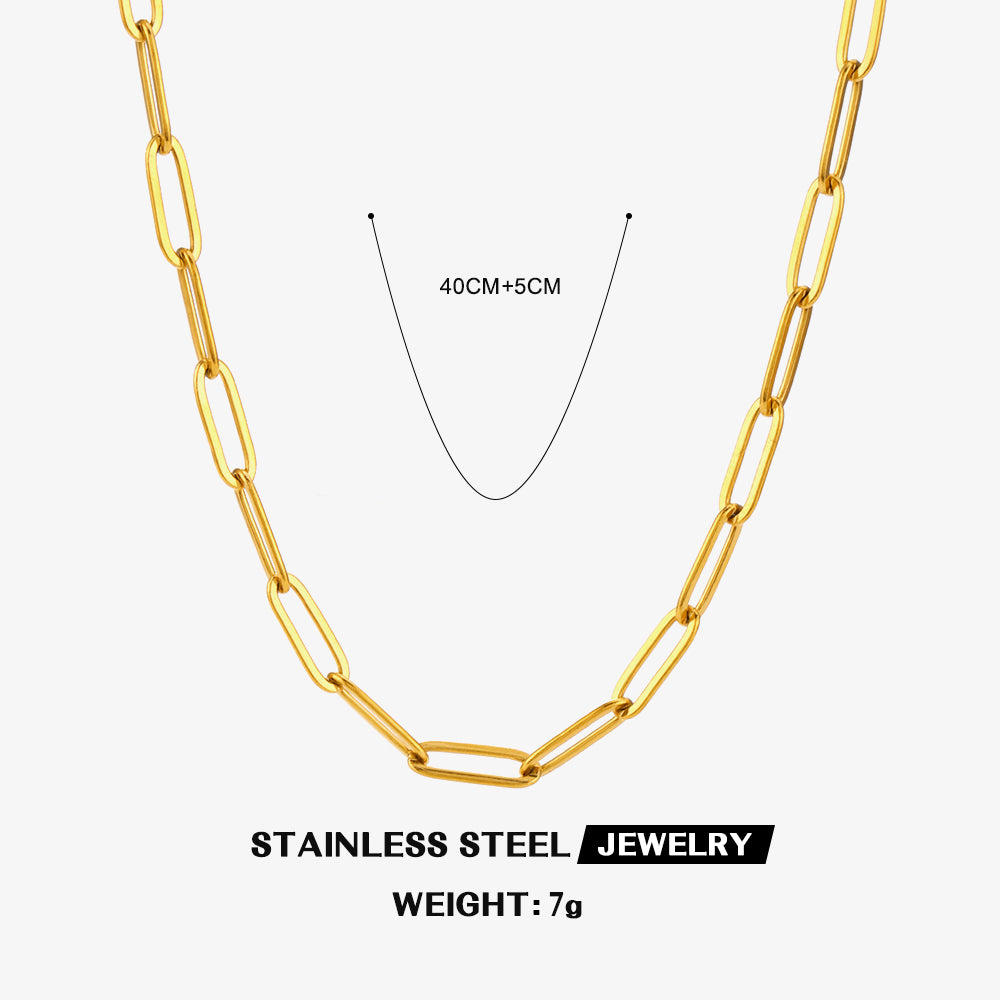 18K Gold Plated Long Cross Chain Necklace