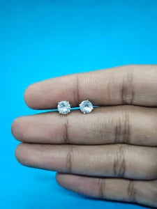 925 Sterling Silver Solitaire Stud Earrings