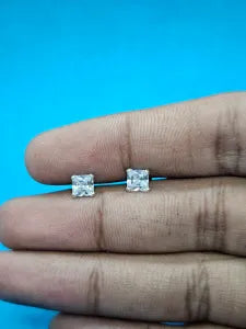 925 Sterling Silver Square Earrings for Women | Tryambakam Jewels