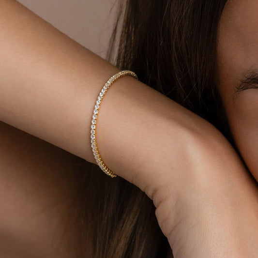 304 Stainless Steel Zircon Tennis Bracelet for Women