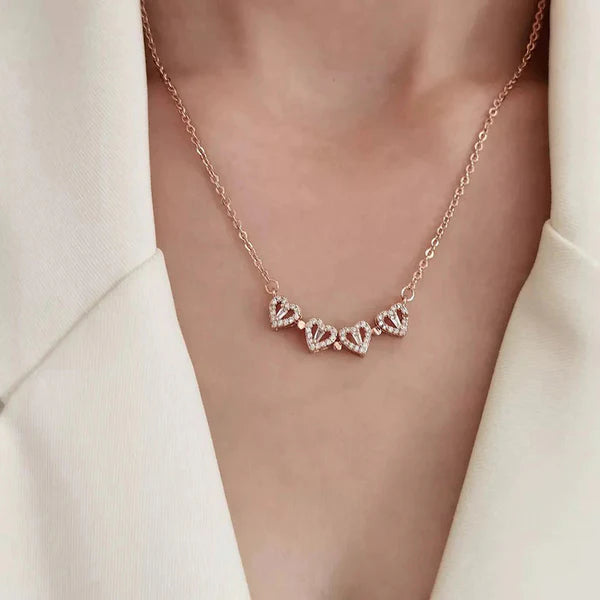 Rose Gold Plated Clover MOP Pendant Necklace