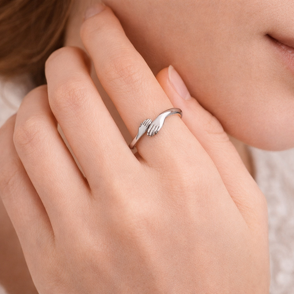 Silver Hug Ring for Women