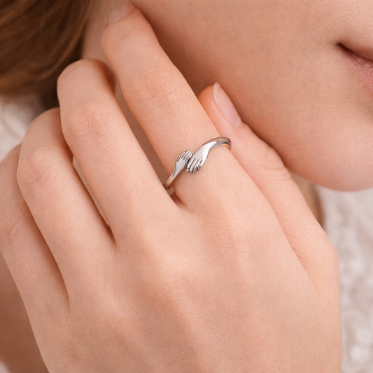 Silver Hug Ring for Women