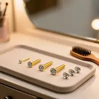 Gold Plated Nose Pin Combo for Women