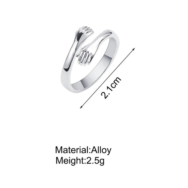Silver Hug Ring for Women