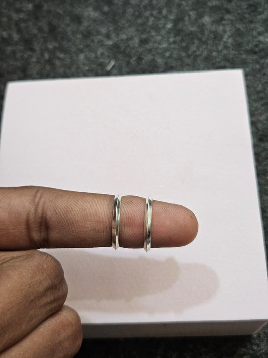 999 Pure Silver Triangle Toe Rings