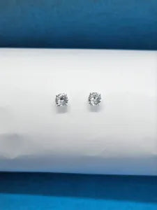 925 Sterling Silver Solitaire Stud Earrings